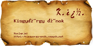 Kisgyörgy Énok névjegykártya